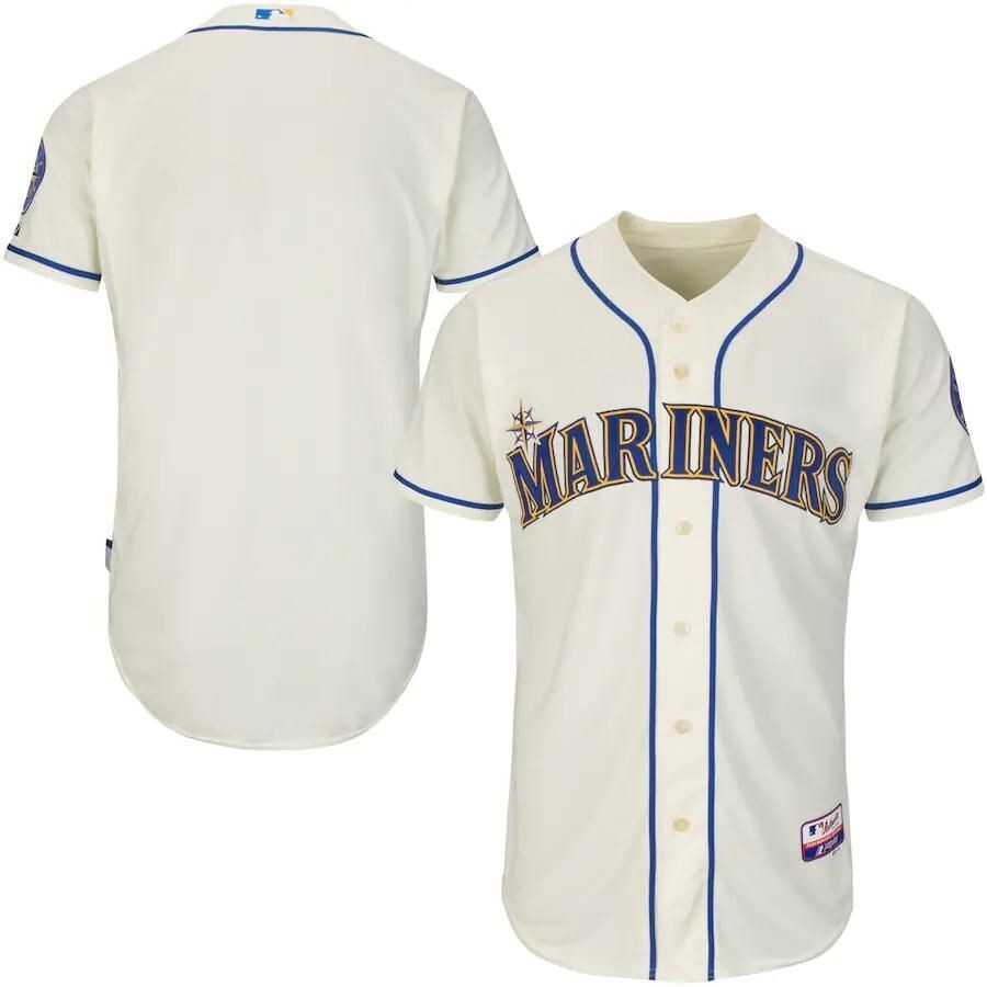 Seattle Mariners Majestic Team Jersey - Cream