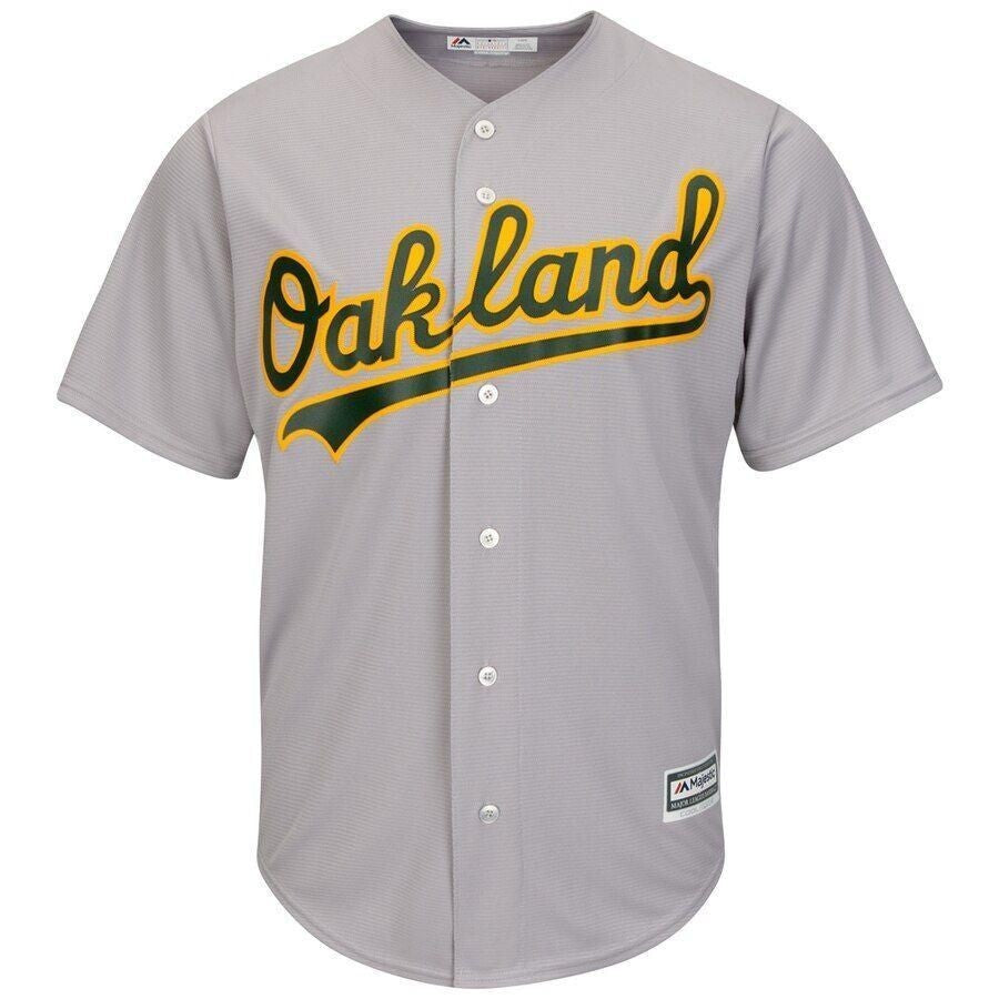 Oakland Athletics Majestic Official Cool Base Jersey Gray 2019
