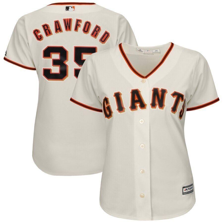 Brandon Crawford San Francisco Giants Majestic Cool Base Player Jersey Cream 2019