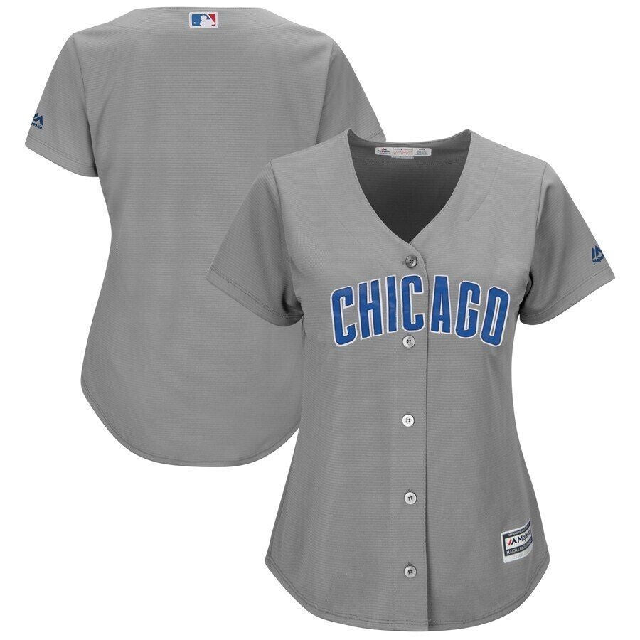 Chicago Cubs Majestic Womens Alternate Cool Base Team Jersey Gray 2019