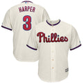 Bryce Harper Philadelphia Phillies Majestic Alternate Official Cool Base Player Jersey Cream 2019
