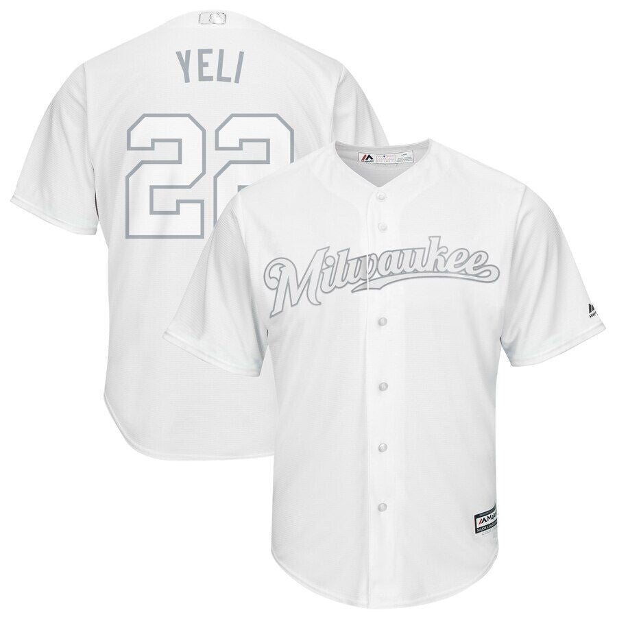Christian Yelich Yeli Milwaukee Brewers Majestic 2019 Players Weekend Player Jersey White 2019