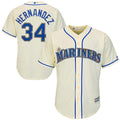 Felix Hernandez Seattle Mariners Majestic Cool Base Player Jersey Cream 2019