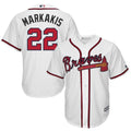 Nick Markakis Atlanta Braves Majestic Cool Base Player Jersey White 2019