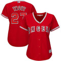 Mike Trout Los Angeles Angels Majestic Womens Cool Base Player Jersey Scarlet 2019