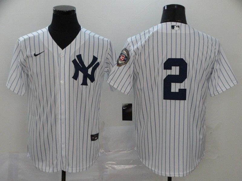 New York Yankees Derek Jeter #2 2020 Mlb White Jersey