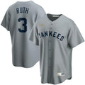 New York Yankees Babe Ruth #3 2020 MLB Light Grey Jersey