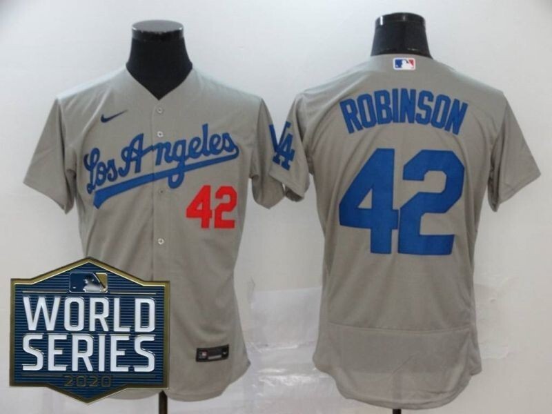 Los Angeles Dodgers Jackie Robinson #42 2020 Mlb Grey Jersey