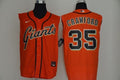San Francisco Giants Brandon Crawford 35 2020 Mlb Orange Jersey