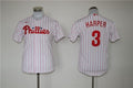 Philadelphia Phillies Bryce Harper #3 2020 Mlb White Womens Jersey