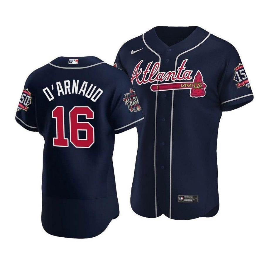 Atlanta Braves Travis D'Arnaud #16 2021 Mlb All-Star Game Patch Team Jersey Navy