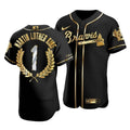 Atlanta Braves Martin Luther King Black Special Golden Edition Jersey