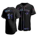Men'S Toronto Blue Jays Bo Bichette #11 Iridescent Logo Holographic Limited Jersey Black