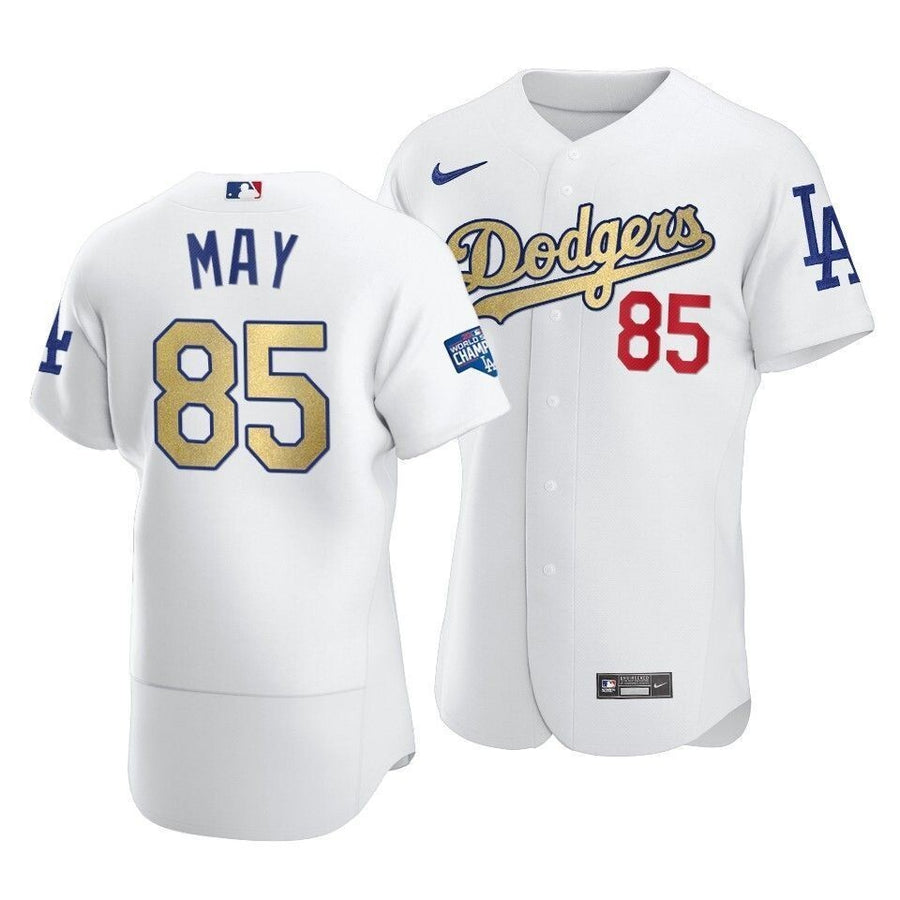 Los Angeles Dodgers Dustin May #85 2021 Gold Men Program Jersey