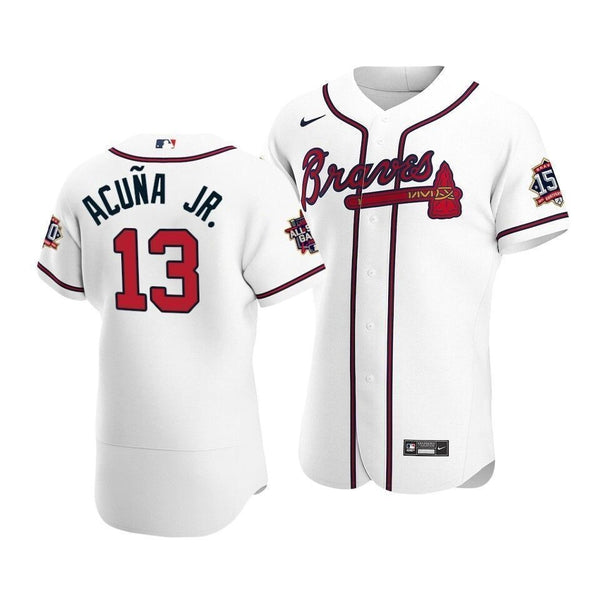 Atlanta Braves Ronald Acuna Jr. #13 2021 Mlb All-Star Game Patch Home Jersey White