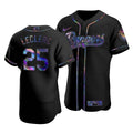 Texas Rangers Jose Leclerc #25 Iridescent Logo Holographic Limited Jersey Black