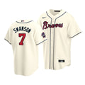 Atlanta Braves Dansby Swanson #7 2021 Mlb All-Star Game Patch Jersey Cream