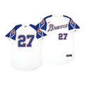 Atlanta Braves Austin Riley #27 Cooperstown White Throwback Home Jersey