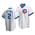 Men'S Chicago Cubs Nico Hoerner #2 Cooperstown Collection White Home Jersey