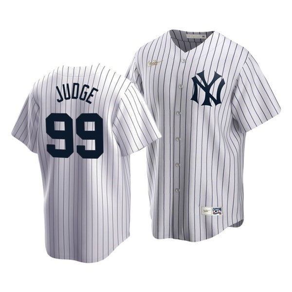 Men'S New York Yankees Aaron Judge #99 Cooperstown Collection White Home Jersey