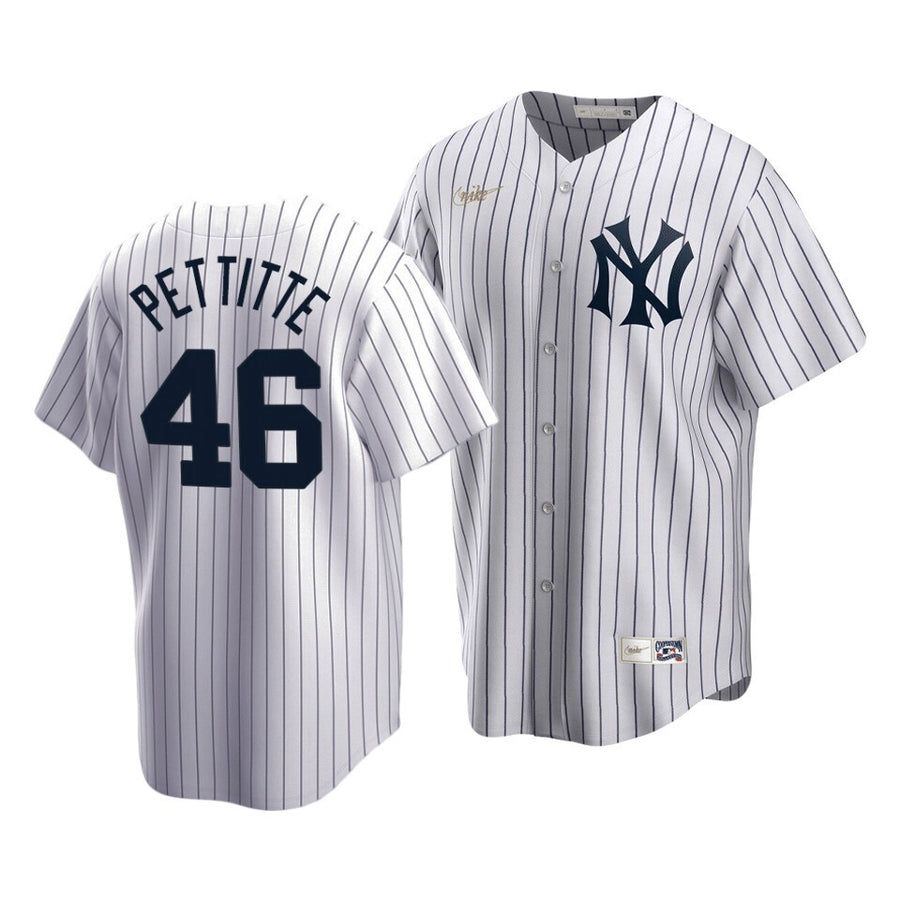 Men'S New York Yankees Andy Pettitte #46 Cooperstown Collection White Home Jersey