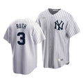 Men'S New York Yankees Babe Ruth #3 Cooperstown Collection White Home Jersey