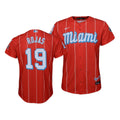 Miami Marlins Miguel Rojas #19 2021 City Connect Replica Jersey Red
