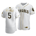 Angels Albert Pujols #5 Golden Edition White Jersey