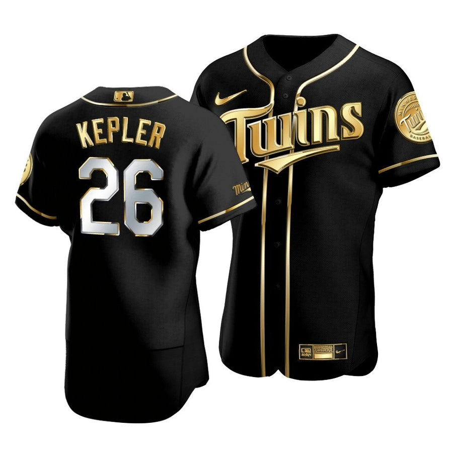 Men'S Minnesota Twins Max Kepler #26 Golden Edition Black Jersey