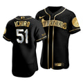 Men'S Seattle Mariners Ichiro Suzuki #51 Golden Edition Black Jersey