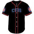 Chicago Cubs Team MenS Fanmade Black Jersey Full Print
