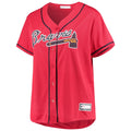 WomenS Red Atlanta Braves Plus Size Alternate Replica Team Jersey