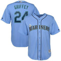 Ken Griffey Jr. Seattle Mariners Majestic Official Cool Base Player Light Blue 3D Jersey