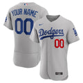 Los Angeles Dodgers Nike Replica Replica Replica Alternate Custom Patch Jersey - Gray