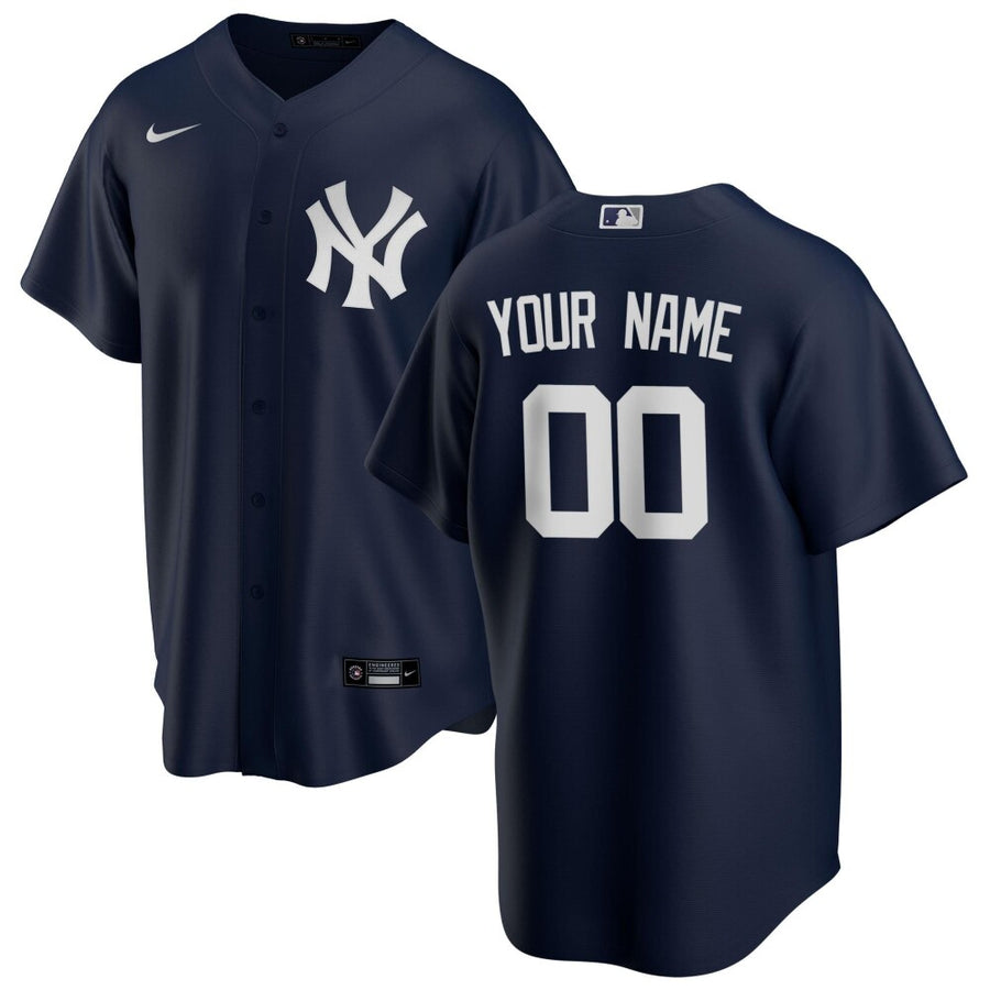 New York Yankees Nike Replica Replica Alternate Replica Custom Jersey - Navy