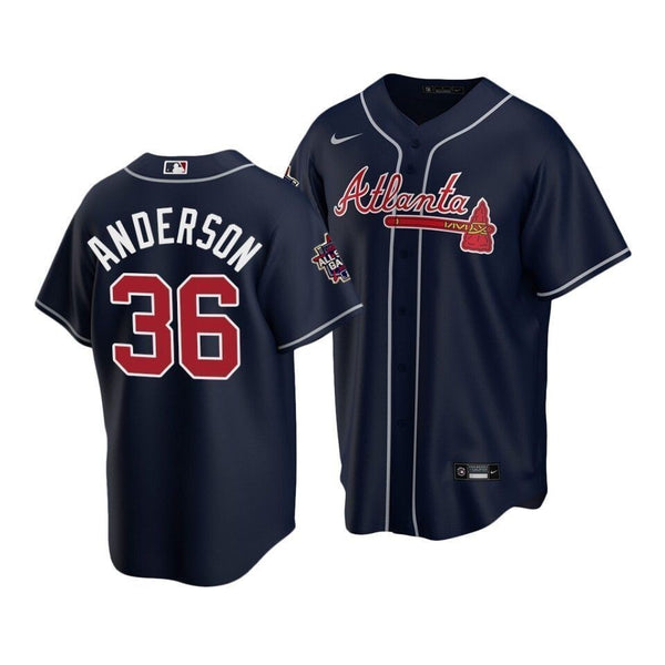 Atlanta Braves Ian Anderson #36 2021 Mlb All-Star Game Patch Jersey Navy