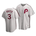 Men'S Philadelphia Phillies Bryce Harper #3 Cooperstown Collection White Home Jersey