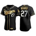 Trevor Bauer Los Angeles Dodgers 2021 Gold Program #27 Jersey Black Golden