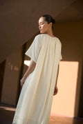 Linen Maxi Dress, Loose Kaftan Dress, Minimalist Linen Dress, Relaxed Fit Summer Dress, Modest Resort Outfit, Elegant Lounge Dress